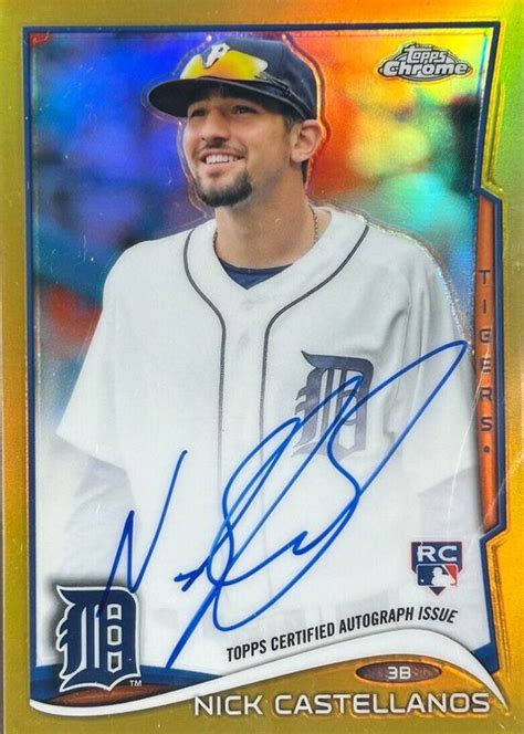 Nick Castellanos Topps Chrome Rookie Auto Gold Refractor