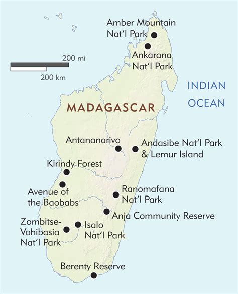 Madagascar National Parks Map