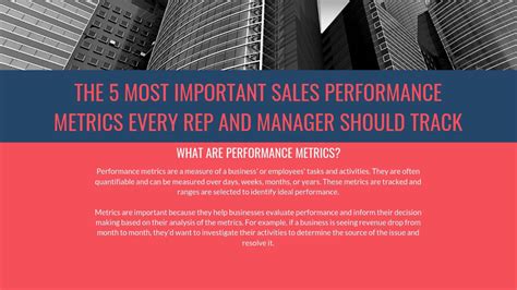 The 5 Most Important Sales Performance Metrics Every Rep And Manager