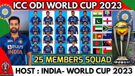 Team India Squad For Icc Odi Cricket World Cup 2023 Confirmed