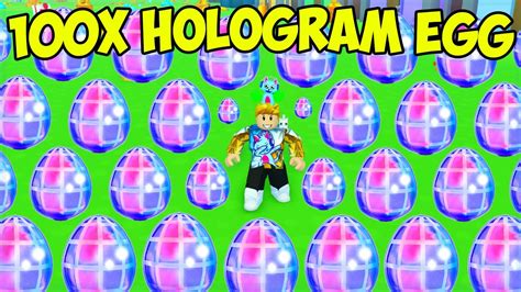 I Opened 100 Exclusive Hologram Eggs And Got This Roblox Pet Simulator