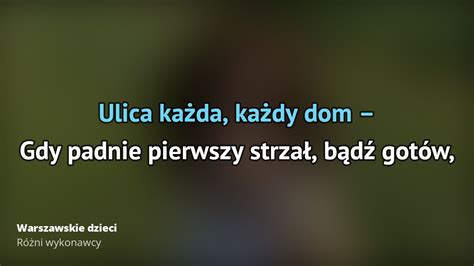 Różni wykonawcy Warszawskie dzieci Tekst piosenki tłumaczenie