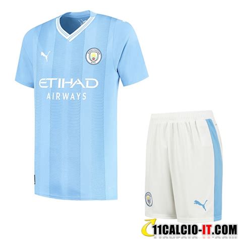 Negozio Kit Maglia Manchester City Prima Pantaloncini 2023 2024