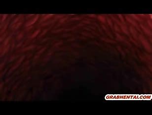 Hentai Coed Caught By Tentacles And Gets Electric Shocks