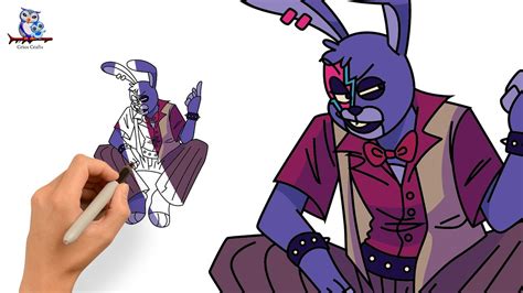 How To Draw Glamrock Bonnie Fnaf Security Breach Tutorial Youtube