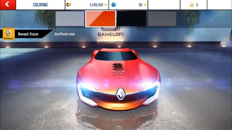 Renault Trezor MP Tuning Tune Schemas A8TUNE Asphalt 8 Players