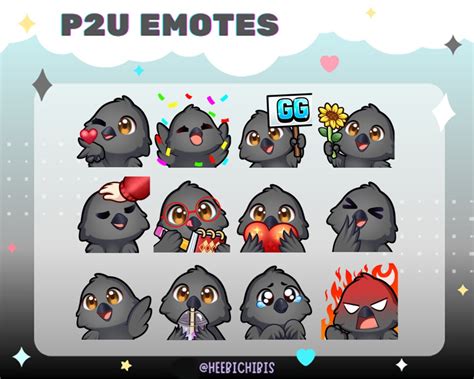 12 Crow Twitch Emotes Pack 1 Etsy