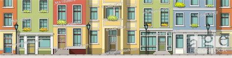 Seamless cartoon cityscape background, Stock Photo, Picture And Royalty Free Image. Pic. MUI ...