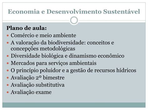 PPT Economia e Desenvolvimento Sustentável PowerPoint Presentation