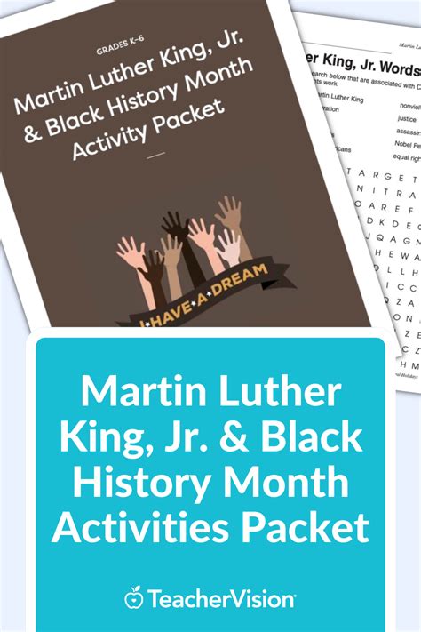 Martin luther king jr black history month activities packet – Artofit