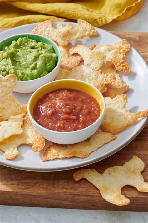 Baked Halloween Tortilla Chips Weelicious