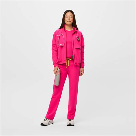 Women's Shocking Pink Scrubs · FIGS