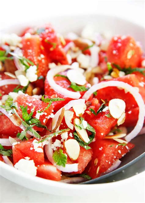 watermelon salad  basil ginger dressing lexis clean kitchen