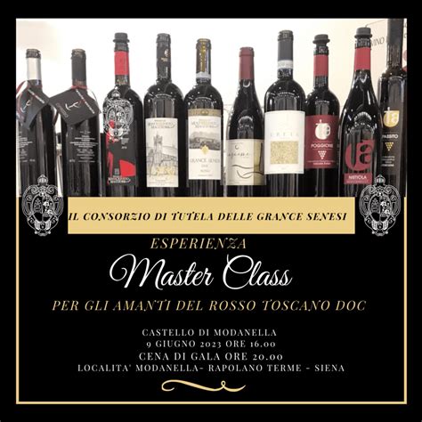 Esperienza Master Class Doc Grance Senesi Vini Toscani Doc