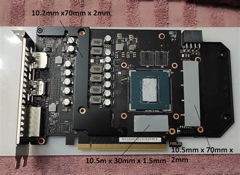 Thermal Pad Sizes On Asus Tuf Gaming Geforce Gtx Super Oc Gb