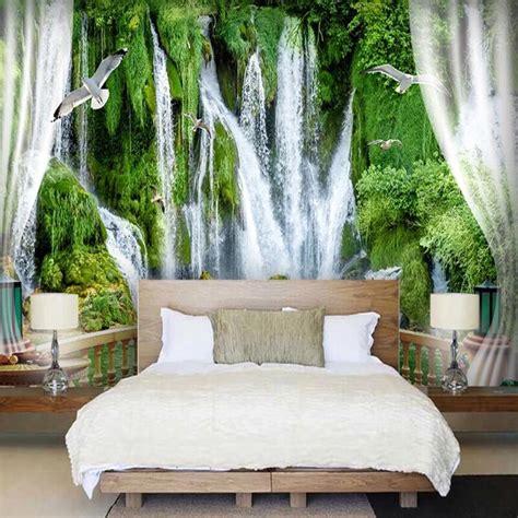 Personnalis D Affiche Photo Papier Peint Cascade Balcon Vert Nature