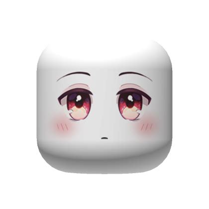 Cute Anime Face (white skintone w/ blush)'s Code & Price - RblxTrade