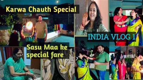 Karwa Chauth Special Vlog From India Karwa Chauth Celebration In