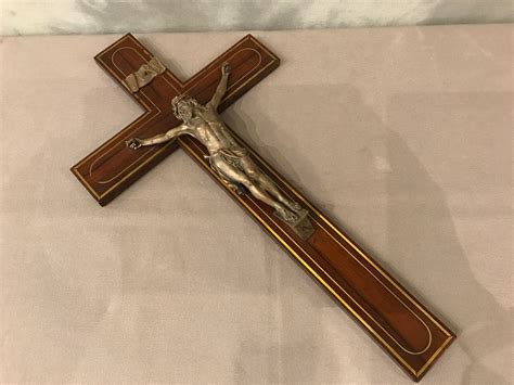 Proantic Crucifix Dépoque 19 ème Napoléon III En Bronze Sur Ac