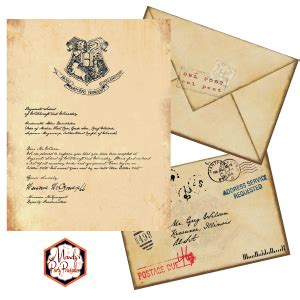 Hogwarts Letter Envelope Template