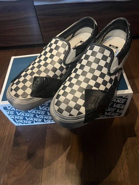 Vans Vault Classic Slip On Vlt Lx Lux Duct Black Checkerboard スリッポン バンズ チェック 29 0cm ｜売買されたオークション