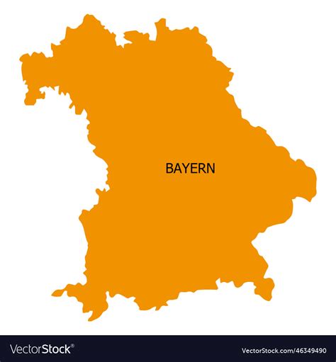 Bayern State Map Royalty Free Vector Image Vectorstock