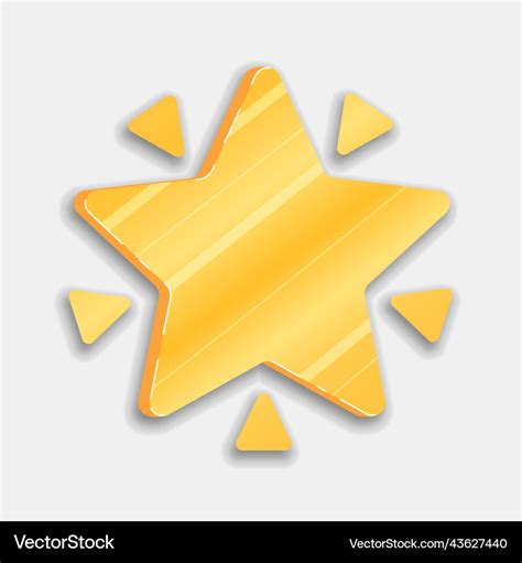 Shining star symbol as the highest rating Vector Image