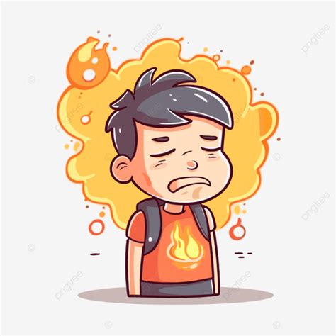 Agotamiento Por Calor Vector Png Pegatina Clipart Caricatura Png Y