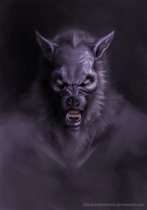 Werewolf Portrait by blackwinterraven on DeviantArt