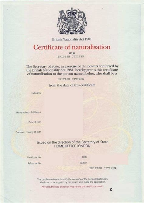 Get A UK Apostille For A Certificate Of Naturalisation