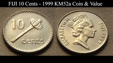 Fiji 10 Cents 1999 Km52a Coin And Value Youtube