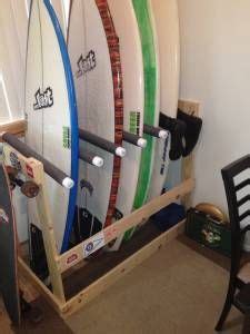 A Freestanding Diy Surfboard Rack Made From A X X Pvc Pipe And