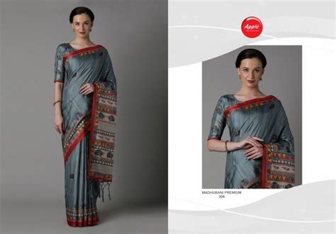 Apple Madhubani Premium Casual Wear Silk Sarees Collection