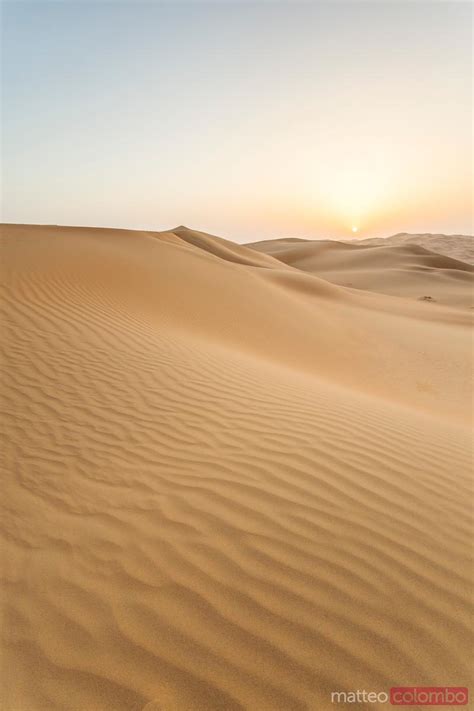 Sand Dunes Desert At Sunrise Abu Dhabi Emirates Royalty Free Image