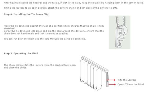 Operating Guidelines for Vertical Blinds