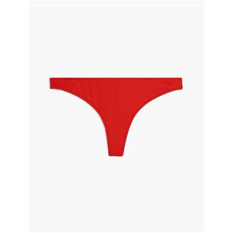 Calvin Klein Thong Bikini Bottoms Cajun Red Sportsdirect