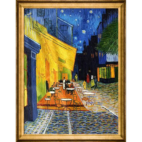 Tori Home Cafe Terrace At Night By Vincent Van Gogh Framed Painting