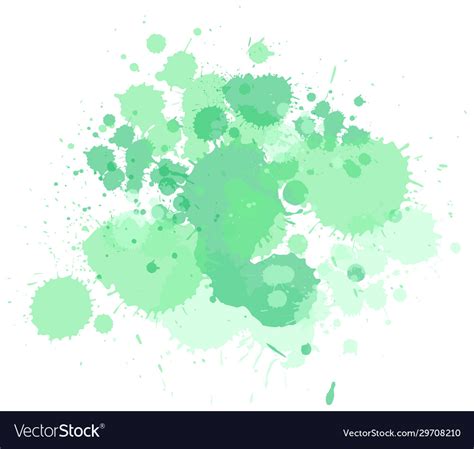 Watercolor Splash In Green On White Background Vector Image