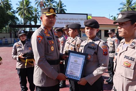 Kapolres Madina Pimpin Upacara Kenaikan Pangkat Purna Bakti Dan