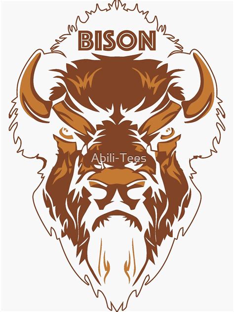 Bison Sticker By Abili Tees Redbubble