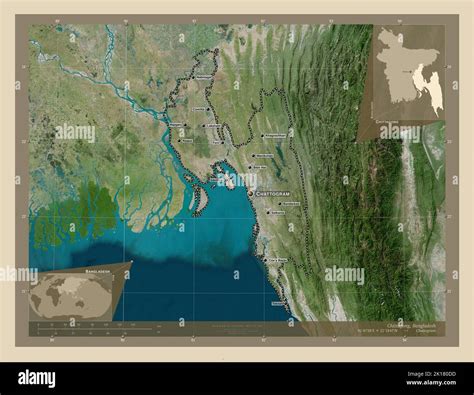 Chittagong Division Of Bangladesh High Resolution Satellite Map