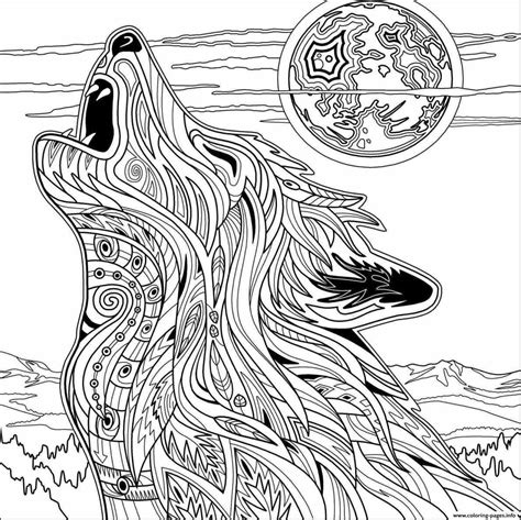 Detailed Wolf Coloring Pages at GetColorings.com | Free printable colorings pages to print and color