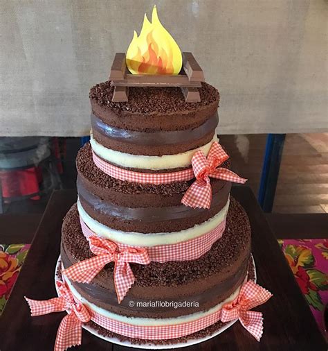 Tbt Desse Naked Cake Lindo Para Uma Festa Junina Bolo Festa