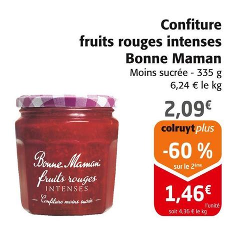 Promo Bonne Maman Confiture Fruits Rouges Intenses Chez Colruyt