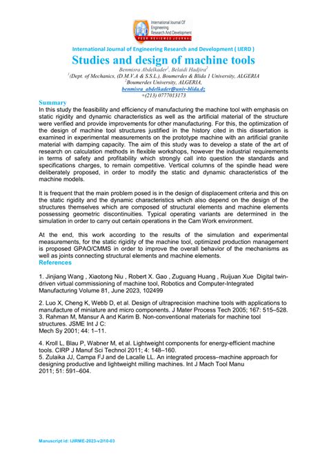 international journal  engineering research  development