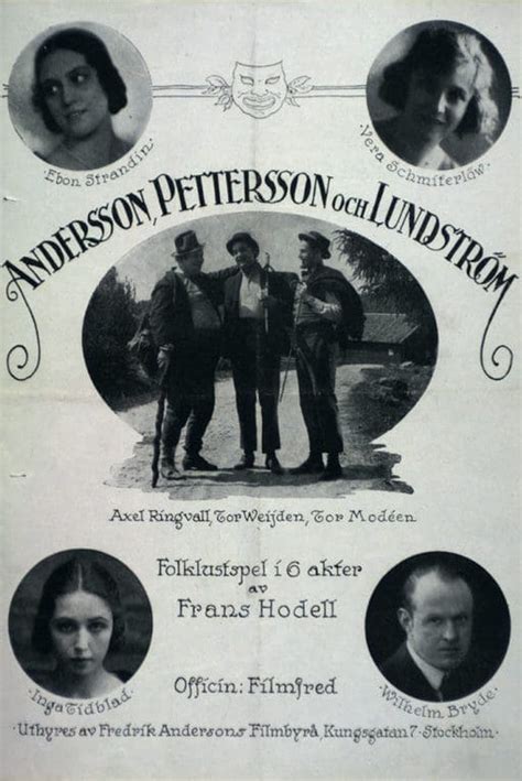 Reparto De Andersson Pettersson Och Lundstr M Pel Cula