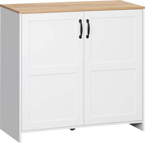 Homcom Buffet De Cuisine Meuble De Rangement Bureau Avec Placard