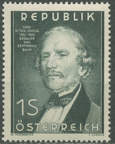 Österreich 1952 150 Geburtstag von Karl Ritter von Ghega 971