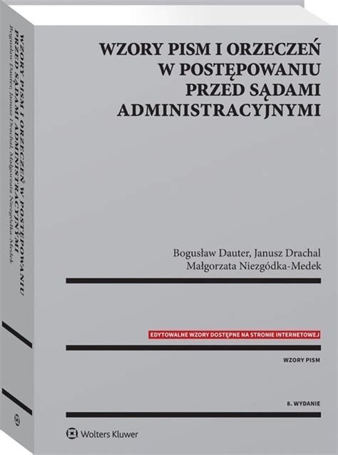 Wzory pism orzeczeń przed sądami administracyjnymi Warszawa Kup