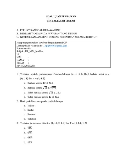 Aljabar Linear | PDF